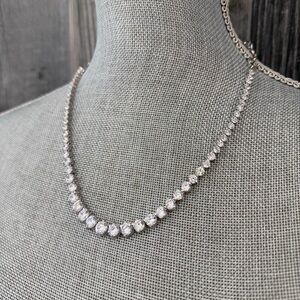 Cubic Zirconia Tennis Necklace